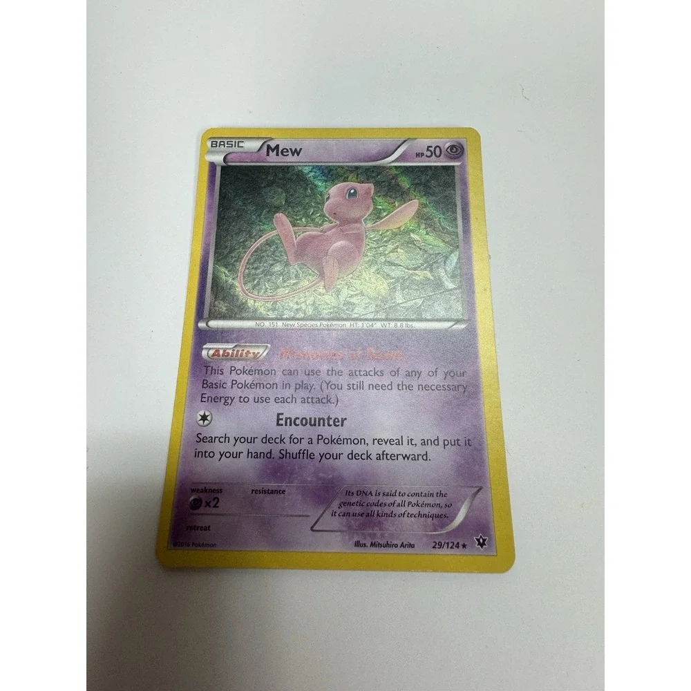 Mew 29/124 HOLO BLEED ERROR ✨ Rare Fates Collide Pokemon Near Mint